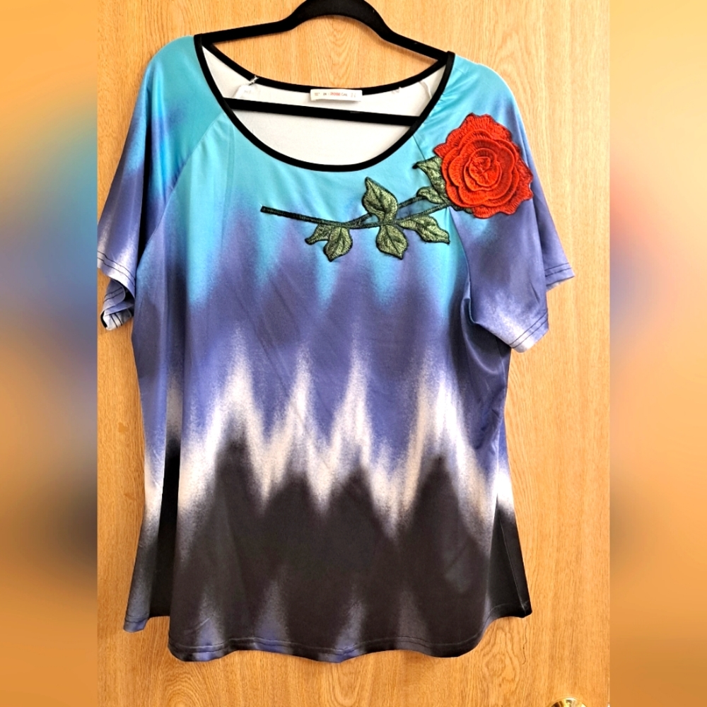Rose embroidered Top